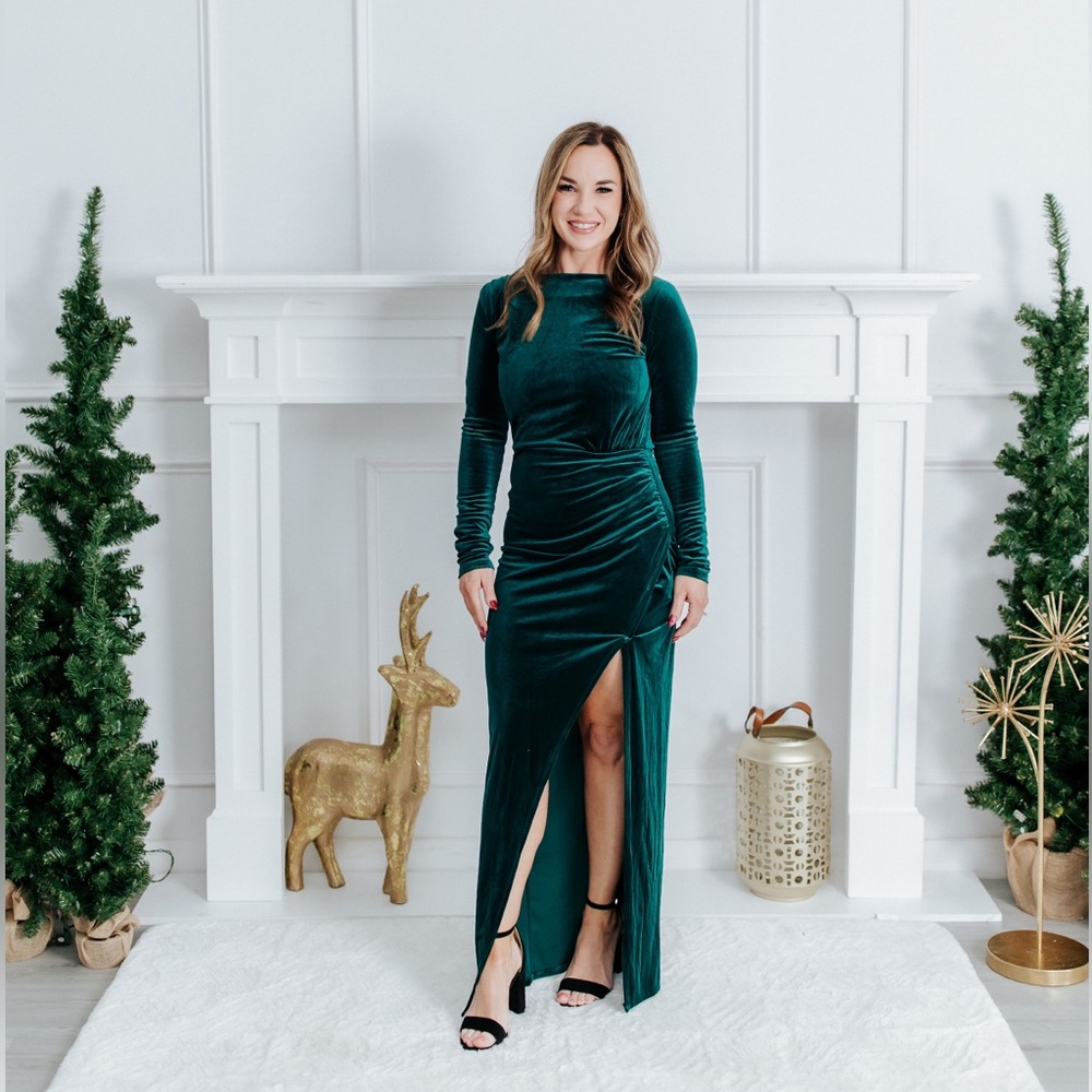 Michael Costello x Revolve Gregory Gown Emerald Green Size S